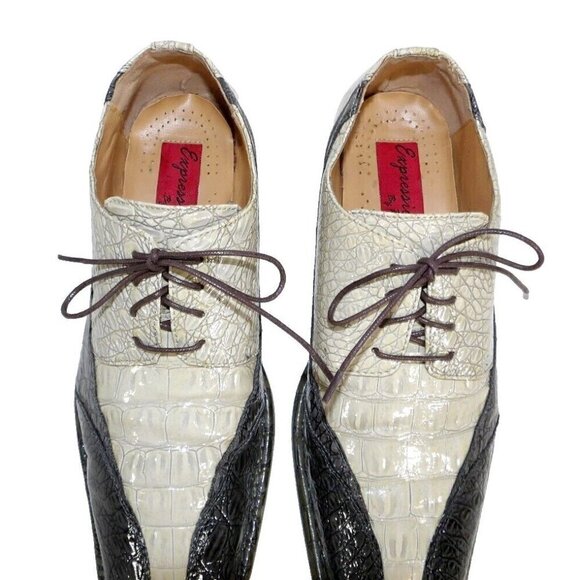 Expressions by RC gray & beige lace up dress shoes, oxfords men's size 10.5 - Picture 3 of 9